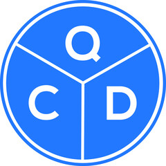 QCD letter logo design on white background. QCD  creative circle letter logo concept. QCD letter design.