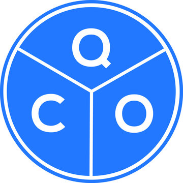 QCO letter logo design on white background. QCO  creative circle letter logo concept. QCO letter design.