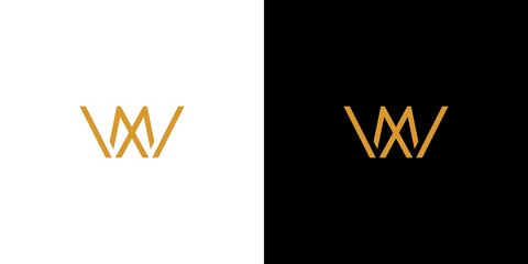 Modern and unique letter MW initials logo design