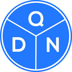 QDN letter logo design on white background. QDN  creative circle letter logo concept. QDN letter design.
