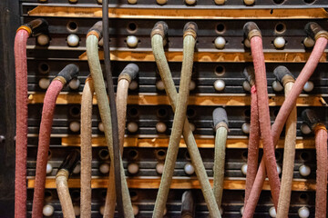 An old switchboard from a museum