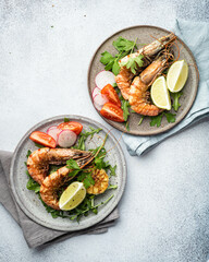 grilled tiger prawns