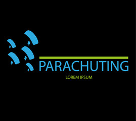 parachuting and skydiving logo. vector illustration