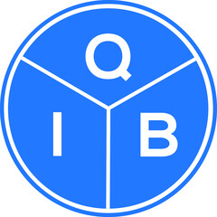 QIB letter logo design on white background. QIB creative circle letter logo concept. QIB letter design. 