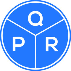 QPR letter logo design on white background. QPR  creative circle letter logo concept. QPR letter design.