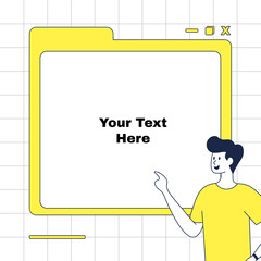 Flat Minimalist Feed Template - Editable modern social media template for social media post