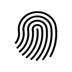 Finger print vector icon on white background