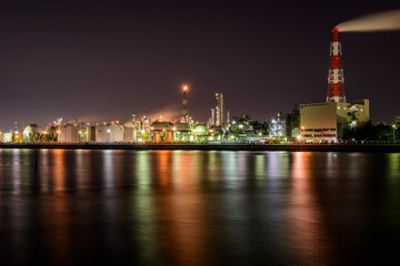 四日市市　コンビナート　夜景