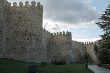 Fototapeta na wymiar Historic monument, wall or fortress of Avila, Spain, Europe