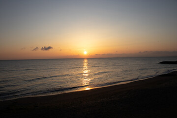 海辺の夕日