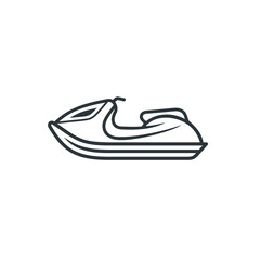illustration of jet ski, vector art.