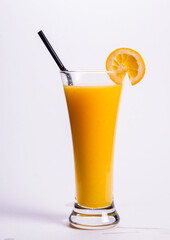 freshly blend red watermelon juice cold fruit drink halal healthy menu in white background