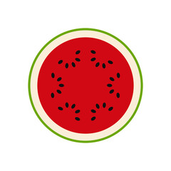 watermelon slice isolated on white