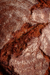 texture of artisan dark unleavened bread s