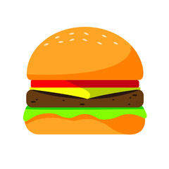 hamburger isolated on white background
