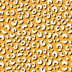 Abstract modern leopard seamless pattern. Animals trendy background. Color decorative vector stock illustration for print, card, postcard, fabric, textile. Modern ornament of stylized skin