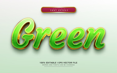 green 3d style text effect
