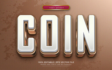 coin 3d style text effect