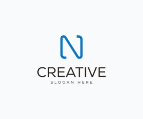 N modern letter logo design. Letter N Logo Icon.