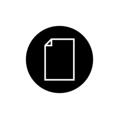 Document icon in black round