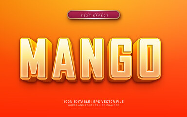 Obraz premium mango 3d style text effect