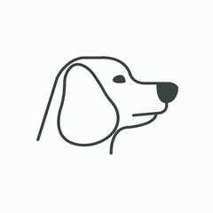 dog, animal, puppy, pet icon vector isolated