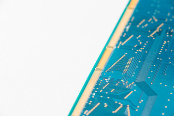 Electronic motherboard, isometric processor microchip