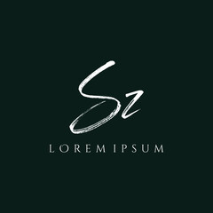 Letter SZ luxury logo design vector