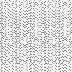 Wavy lines in a horizontal position repeat and make a seamless pattern. Vector.