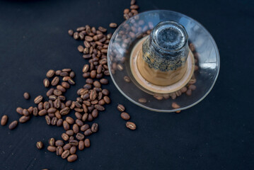 upside down coffee cup, unique drink