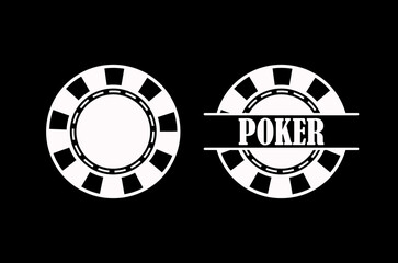 Poker Chip Queen, Texas Holdem, Clubs Playing Card, Gambling, Casino Betting. Design Logo Template. Poker Chip. Poker Chip. Poker Chip