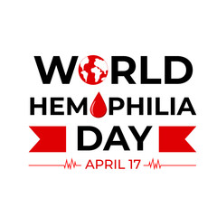 World Hemophilia Day. Medical typography poster. Easy to edit vector template for banner, flyer, sticker, etc