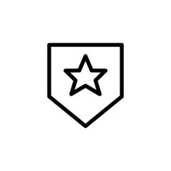 Star icon with pentagon. suitable for favorite symbol, featured, best. line icon style. simple design editable. Design template vector