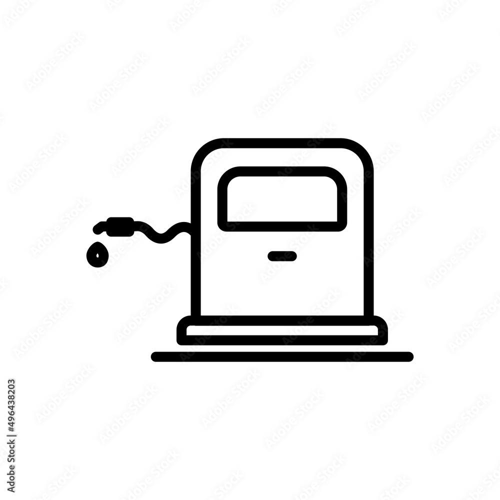 Poster fuel station icon. line icon style. simple design editable. design template vector