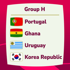 World Cup football championship 2022 groups vector