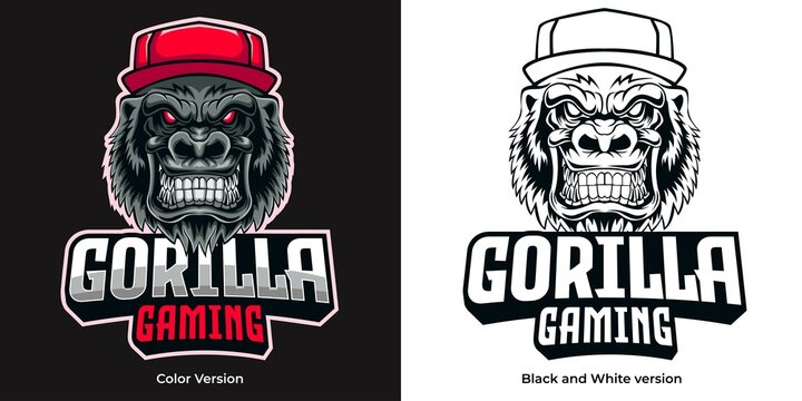 gorilla esport logo mascot design