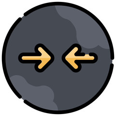 COMPRESS filled outline icon,linear,outline,graphic,illustration