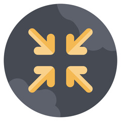 Obraz premium MINIMIZE flat icon,linear,outline,graphic,illustration