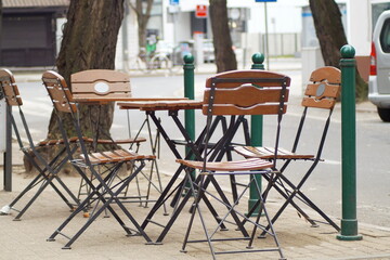 Open summer areas of bars and restaurants are waiting for tourists after the removal of restrictions on movement and covid