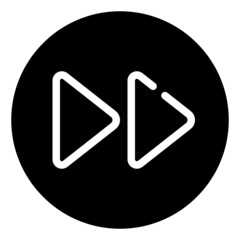 FAST FORWARD glyph icon,linear,outline,graphic,illustration
