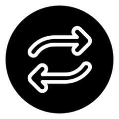 REPEAT glyph icon,linear,outline,graphic,illustration