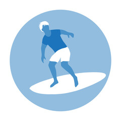surfer, vector icon