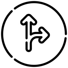 DETOUR  line icon,linear,outline,graphic,illustration