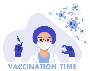 People vaccination concept for immunity health. Covid-19.