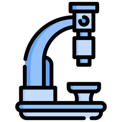 MICROSCOPE filled outline icon,linear,outline,graphic,illustration