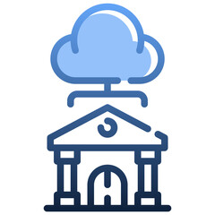 CLOUD BANKING Gradient icon,linear,outline,graphic,illustration
