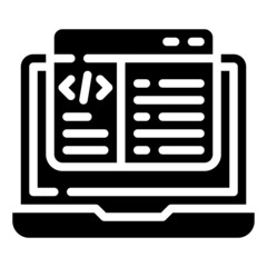 CODING glyph icon,linear,outline,graphic,illustration