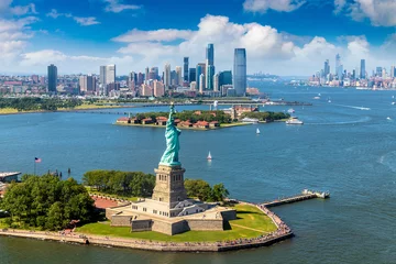 Foto op geborsteld aluminium Vrijheidsbeeld Statue of Liberty n New York