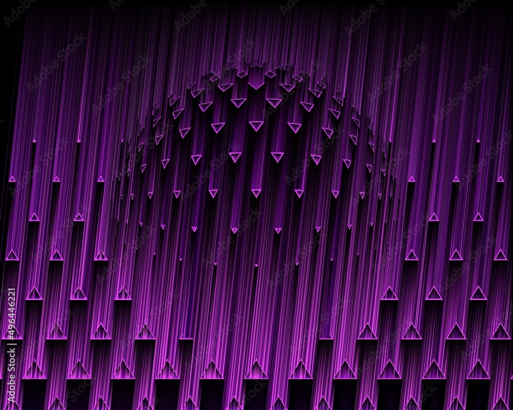 Poster pattern and design based on exploding pink sphere on a black background 3d illustration