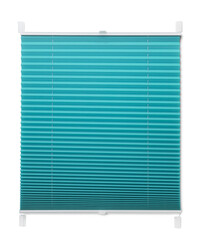 blue roller blind pleated isolated, ready for your design or mockup.